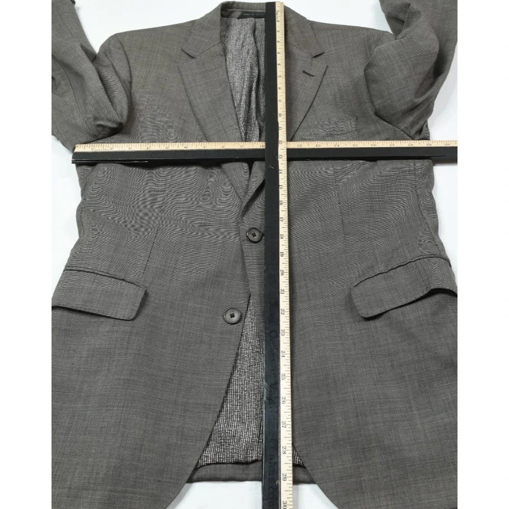 Hugo Boss Sportscoat Blazer Mens 40R Brown Two-Button Slim Fit Super 100 Wool